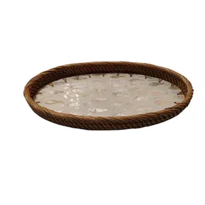 MOSAIQUE FISH PLATEAU OVAL 31x17x3