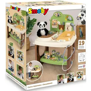 Smoby Animal Care Center with Panda + 19 Accessories