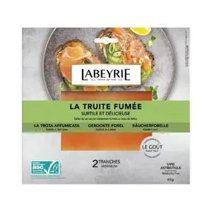 Tranche de Truite Fumée Gourmet Labeyrie 2X65G