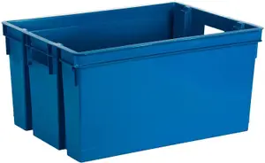 Bac De Rangement Ou Manutention 50L Bleu