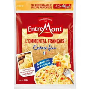 Fromage Emmental Râpé Entremont 160 Gr.