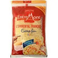 Fromage Emmental râpé Entremont, 300 g.