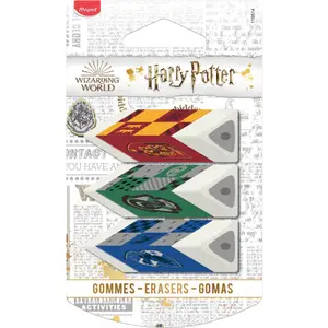 Maped, 3 gommes pyramidales "design Harry Potter"
