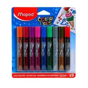 Maped Colle pailletée de 9 tubes 10,5 ML