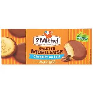 Galettes moelleuses nappées chocolat au lait 180g - SAINT MICHEL