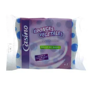 Eponges Végétales Grattantes Salle De Bains X2 - Casino