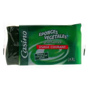 Eponge végétale grattante x3 - CASINO