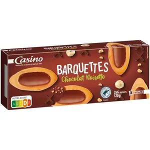 Barquettes choco-noisettes 120g - CASINO
