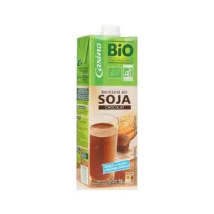 Boisson végétale soja au chocolat enrichie en calcium bio 1L - CASINO BIO