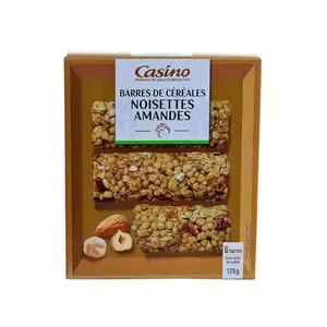 Barres céréales amandes et noisettes 125g - CASINO