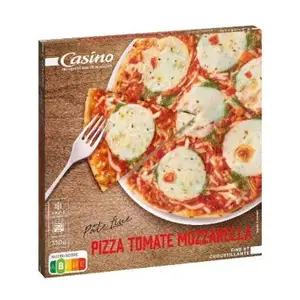 Pizza mozzarella tomate pâte fine 350g - CASINO
