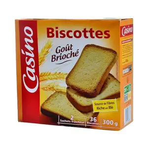 Biscottes au goût brioché x36 300g - CASINO