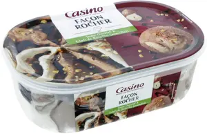 Casino bac de crème glacée façon rocher chocolat & éclats de noisettes 505g