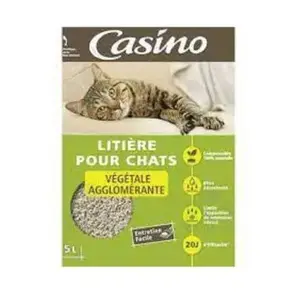 Litière pour chats végétale agglomérante 5L - CASINO