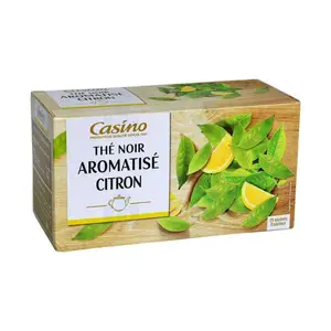 Thé noir aromatisé citron x25 sachets 45g - CASINO