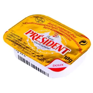 Beurre doux 82% MG Micropain 100 unités x10g - PRÉSIDENT