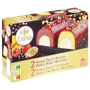 Bûchettes Fruits Rouges Exotiques Carrefour 4 pièces 125ml