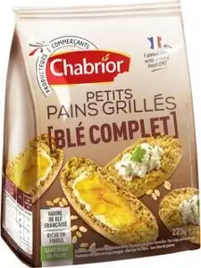 Petits pains grillés au blé complet 225g - CHABRIOR