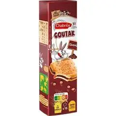Biscuits Goutak carrées fourrés au chocolat 295g - CHABRIOR