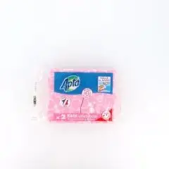 Éponges grattantes douces pour surfaces fragiles x2 - APTA