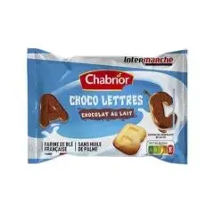 Biscuits au chocolat au lait Choco'lettres 140g - CHABRIOR