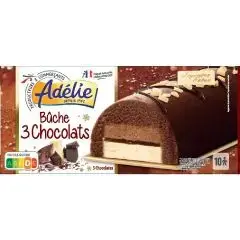 Adélie Bûche glacée 3 chocolats 564g
