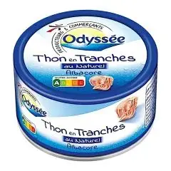 Thon en tranches au naturel albacore 140g - ODYSSÉE
