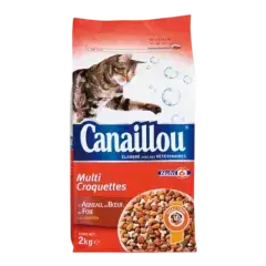 Croquette au bœuf-foie pour chat adulte 2kg - CANAILLOU