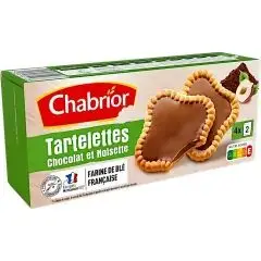 Tartelettes carrées fourrées au chocolat noisette 127g - CHABRIOR