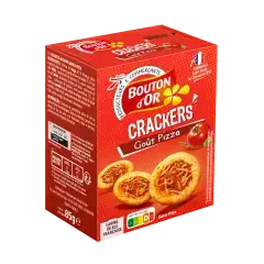 Crackers goût pizza 85g-BOUTON D'OR