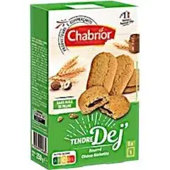 Biscuits fourrés chocolat et noisette Tendre Dej' 250g - CHABRIOR