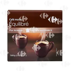 Café Moulu Équilibré Carrefour 2x250g