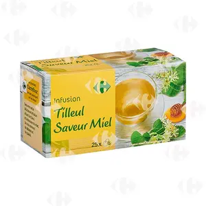 Infusions Tilleul Miel Carrefour 25 sachets