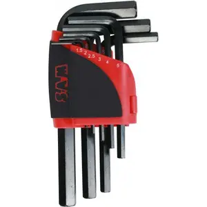 Jeu De 9 Cles Males Courtes 1.5 A 10Mm Sur Ratelier Marque Sam Ref 62-R9A