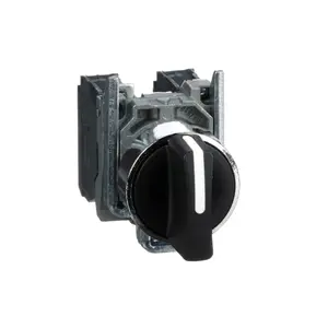 Bouton Tournant Manette Harmony Xb4. Diam 22. 3 Positions Fix. Noir. 2F