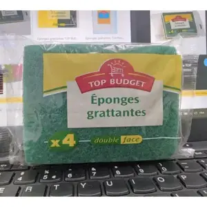 Top Budget éponges Grattantes Double Face X4