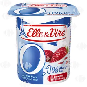 Elle & Vire Dessert Allégé 0% Fraise 125g