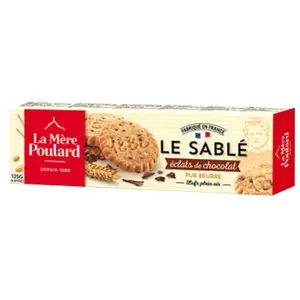 Galettes sablées chocolat du Mont St Michel 125g - LA MERE POULAR