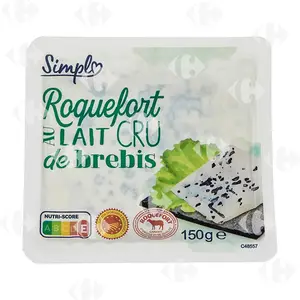 Roquefort en Portion Carrefour Blanc 150g