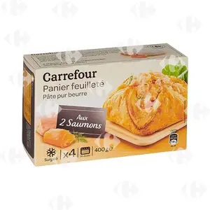 Paniers Feuillettés aux 2 Saumons Carrefour 4x100g