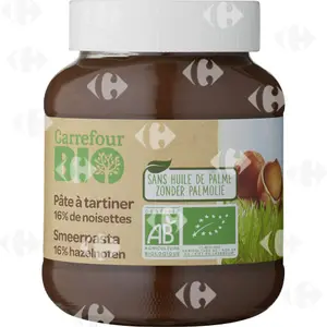 Pâte à Tartiner au Chocolat 16% Noisettes Bio Carrefour Bio