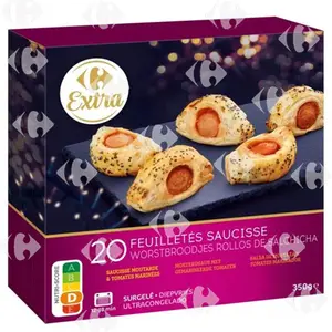 Mini Feuilletés Saucisse Moutarde et Tomates Carrefour 350g
