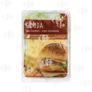 Gouda au Cumin en tranches Carrefour 200g