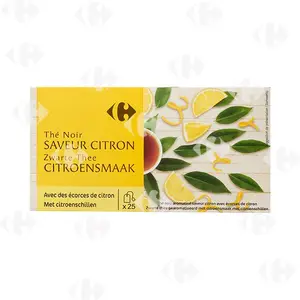 Thé Noir Aromatisé au Citron Carrefour 25 sachets