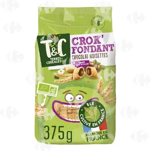 Céréales Bio Chocolat Noisettes Sans Gluten Carrefour 375g