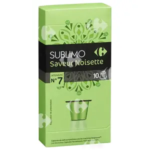 Café en Capsules Saveur Noisette Carrefour N7x10