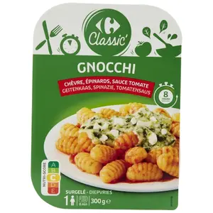 Plat Gnocchi Chèvre Epinards Carrefour Classic 300g
