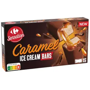 Carrefour Sensation Caramel Ice Cream Bars, 6 Pack