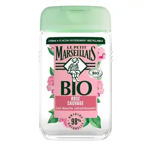 Gel douche rafraichissant rose sauvage Bio 250ml - LE PETIT MARSEILLAIS