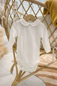 BONPOINT Body en coton a col brodé doré -9mois
